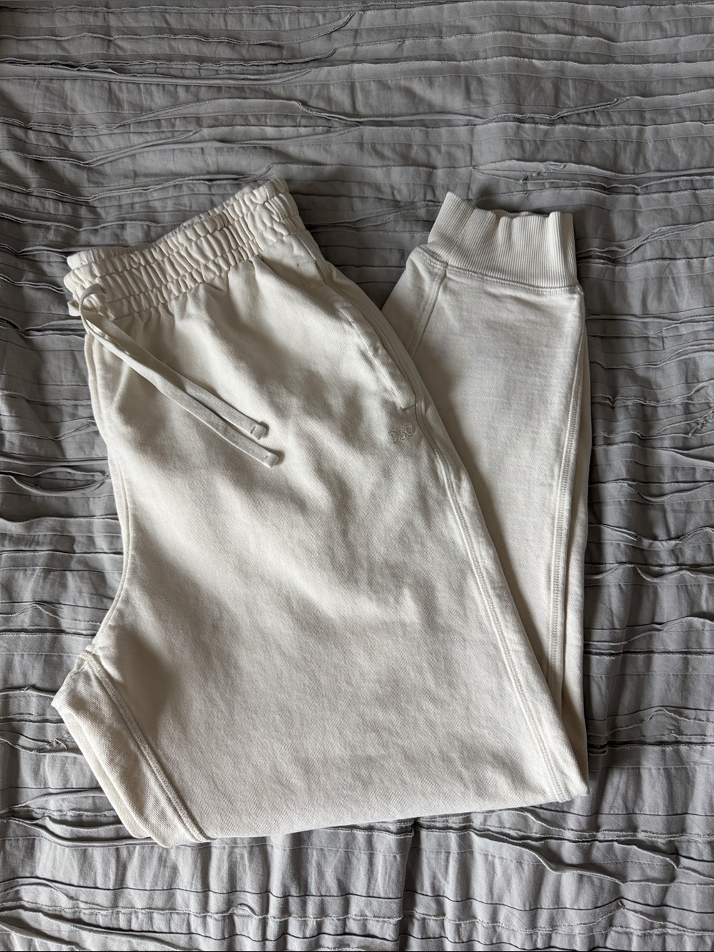 DSG Cream Drawstring Jogger Sweatpants